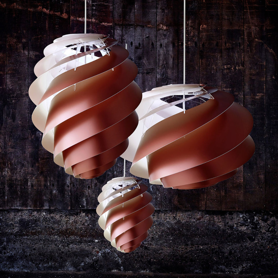 Hanging Lamp MODEL 1312 SWIRL 2 Copper
