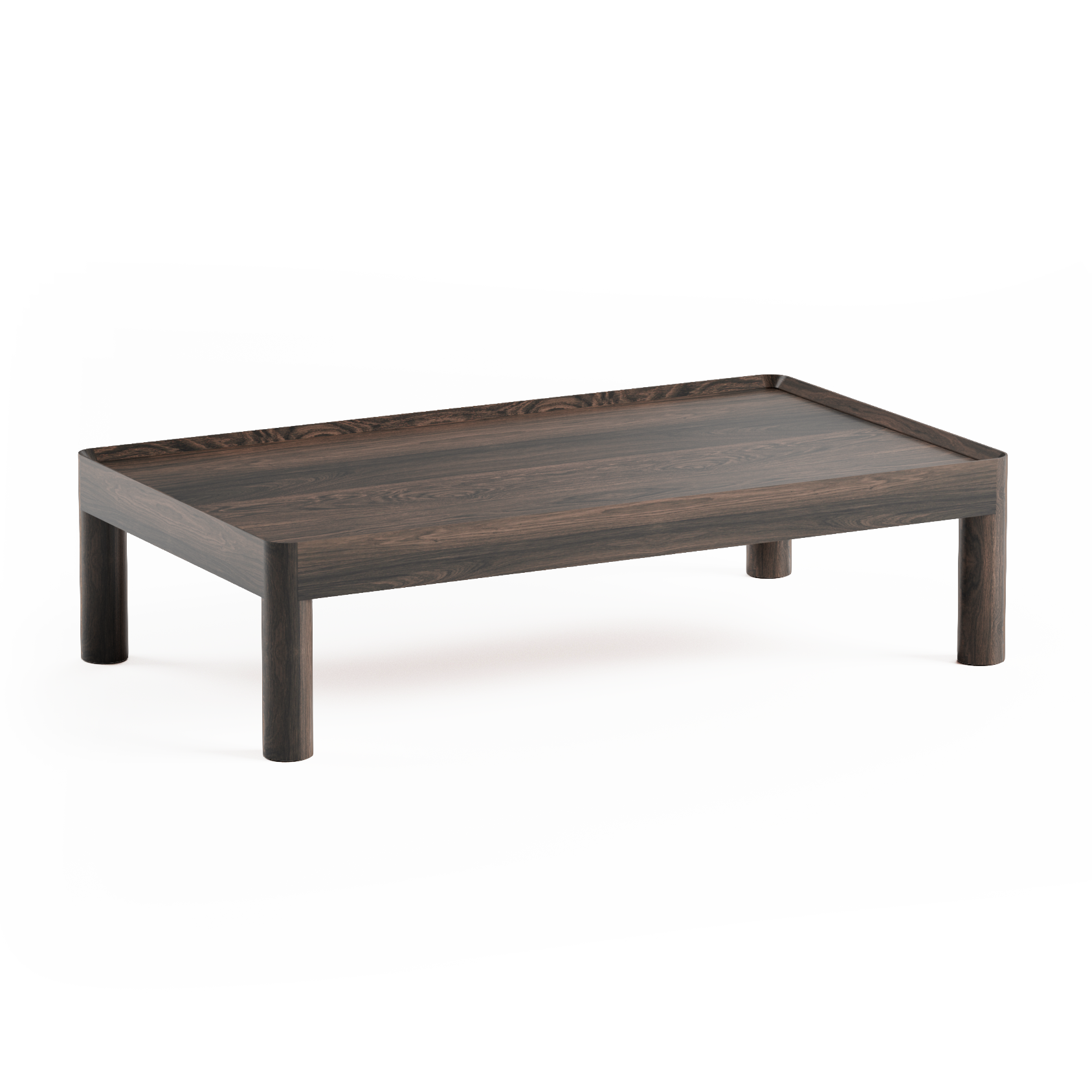 INSET LOW Coffee Table in Ebony Oak Wood