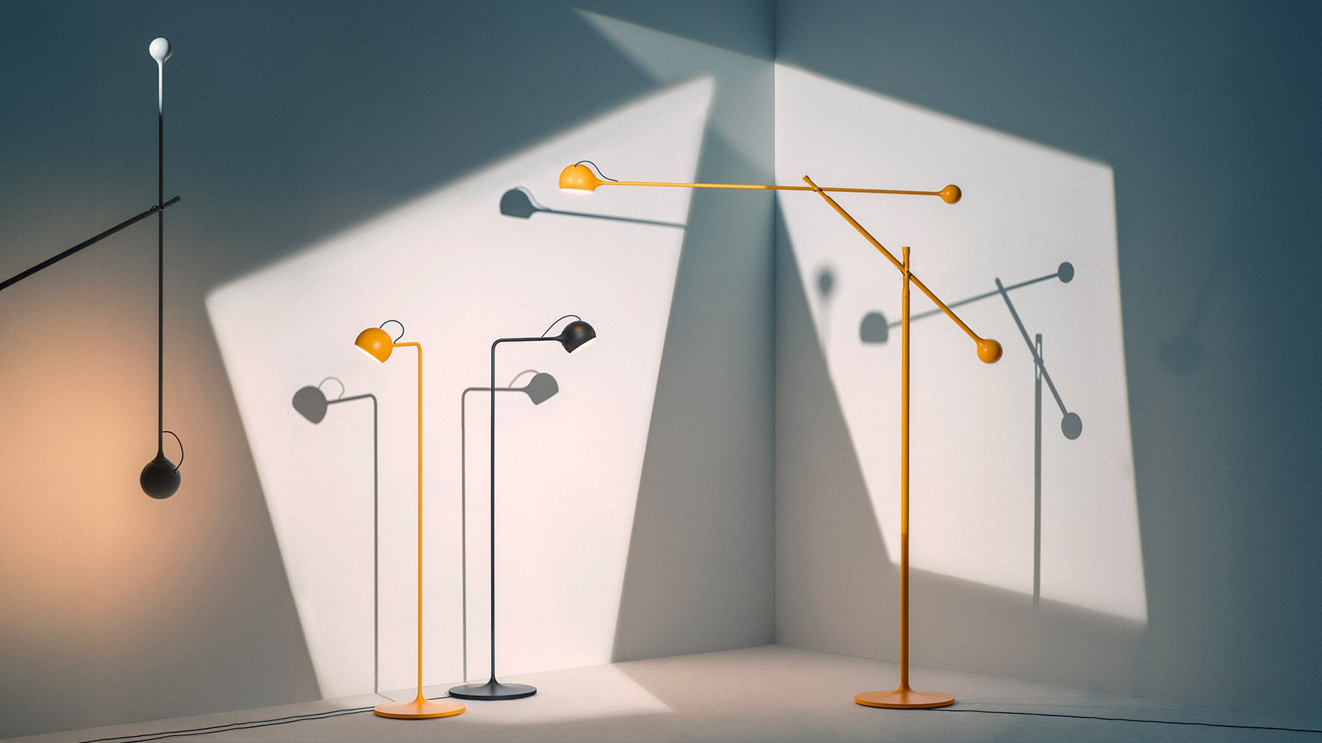 Adjustable Floor Lamp IXA Sunny Yellow