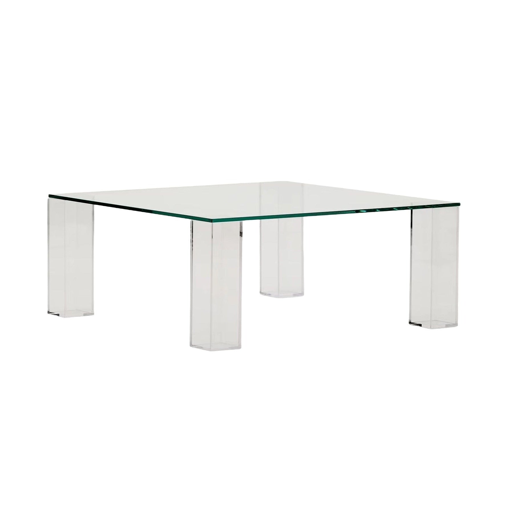 Square Coffee Table ADULARIA tempered transparent glass