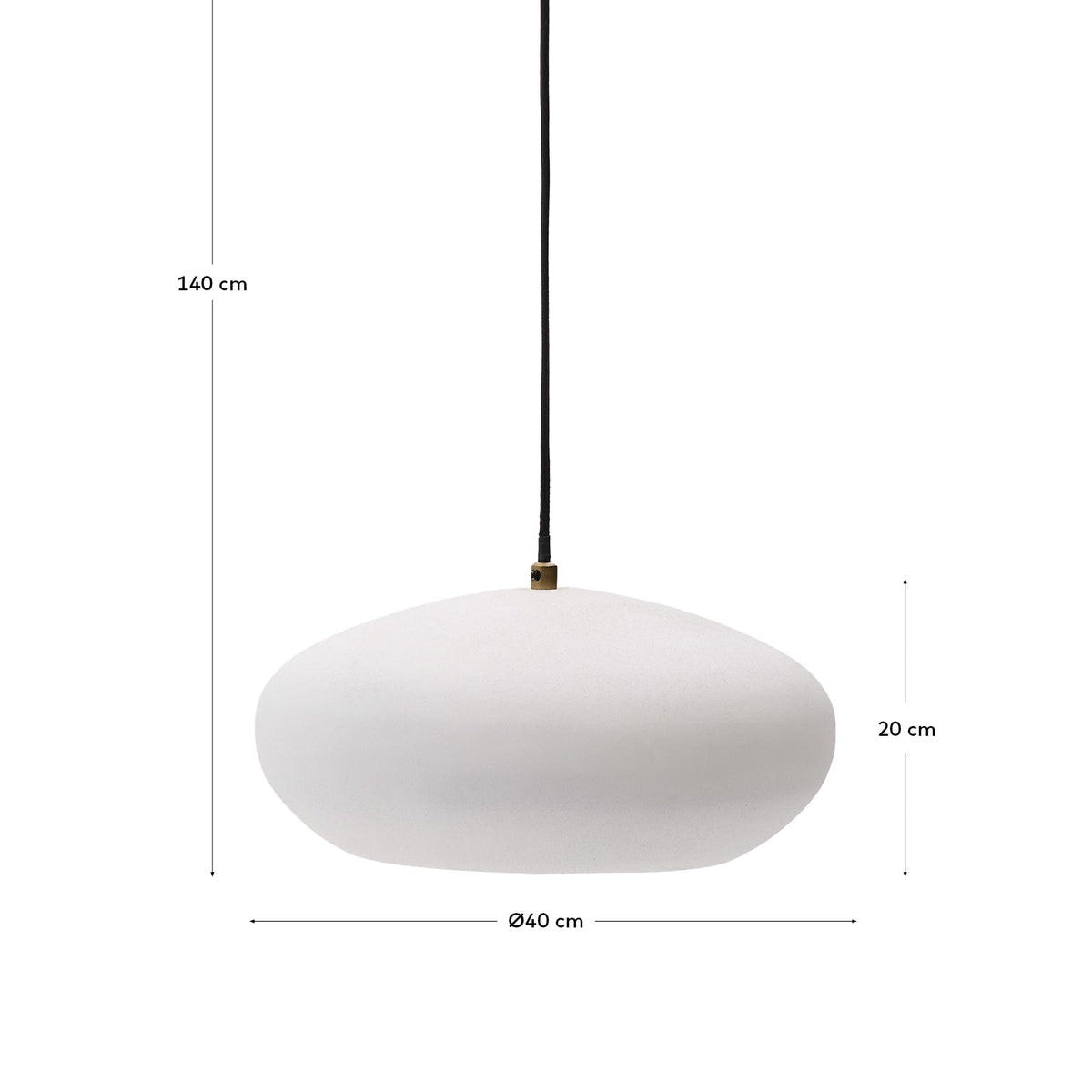 Lampa wisząca INDA biały metal – wymiary
