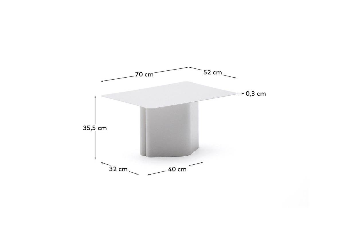 Stolik kawowy ARVIN szary metal – wymiary