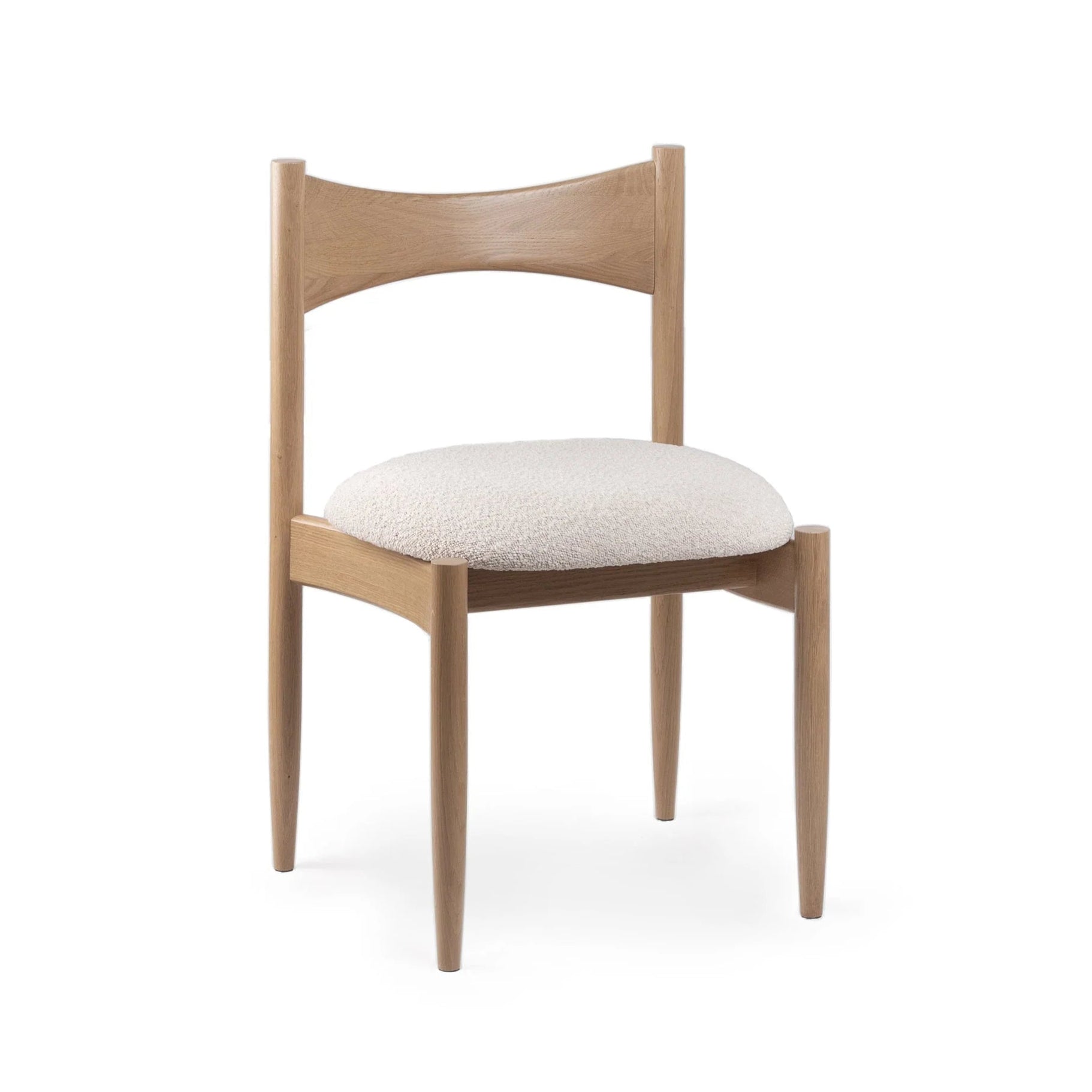 Stuhl KEMI beige mit Eichenholz