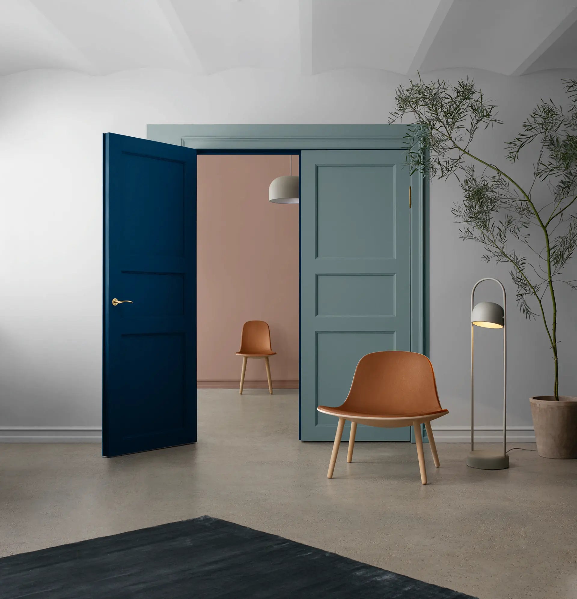 Pendelleuchte QUAY grau