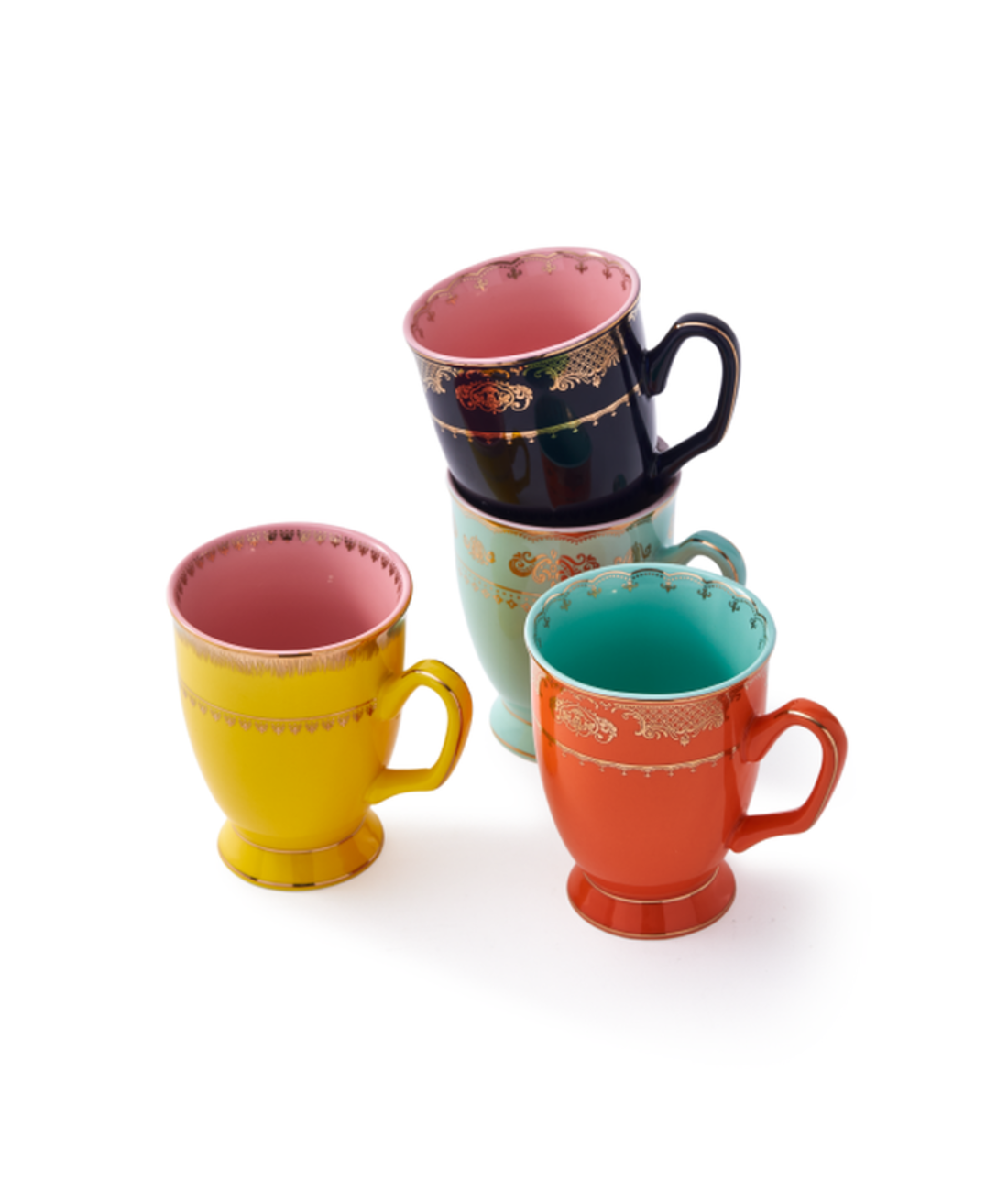 GRANDPA farbiges Porzellanbecher-Set