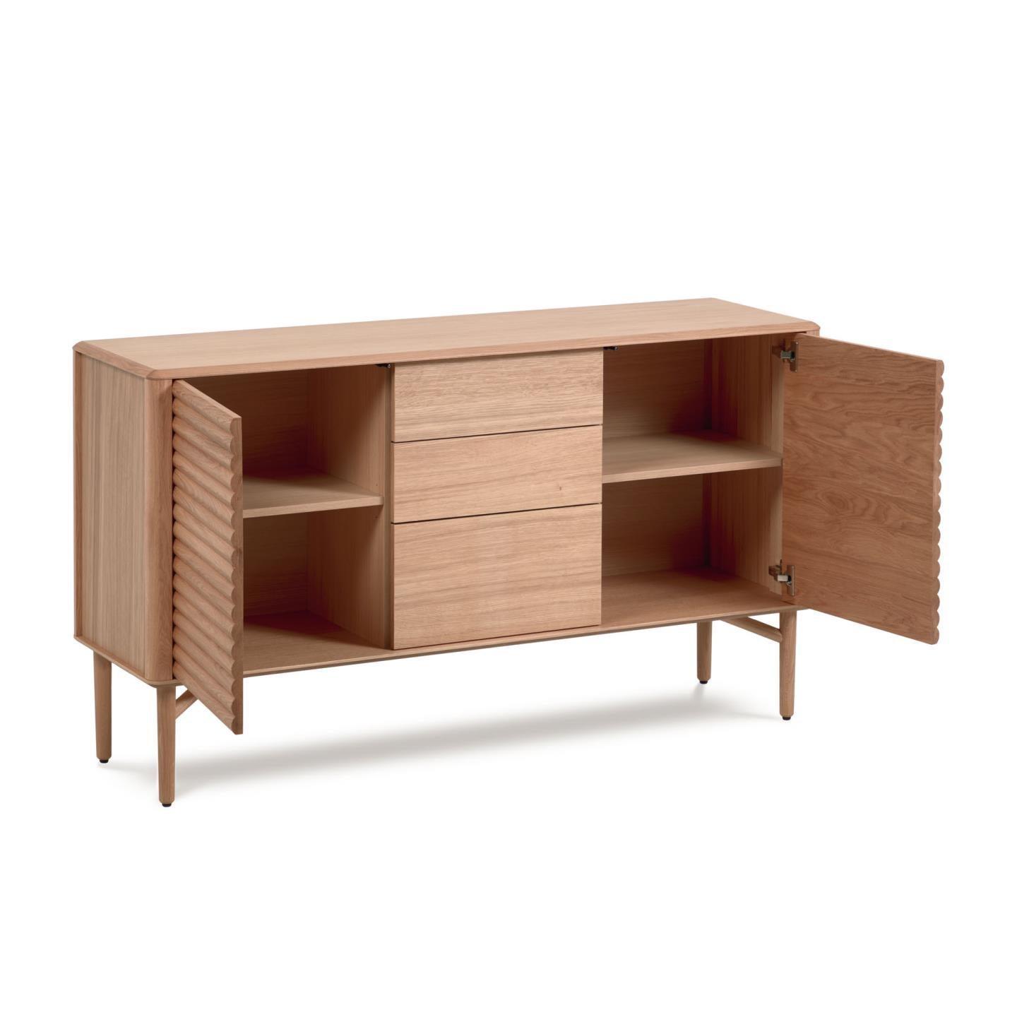 Komoda 2-drzwiowa LENON drewno dębowe La Forma Eye on Design