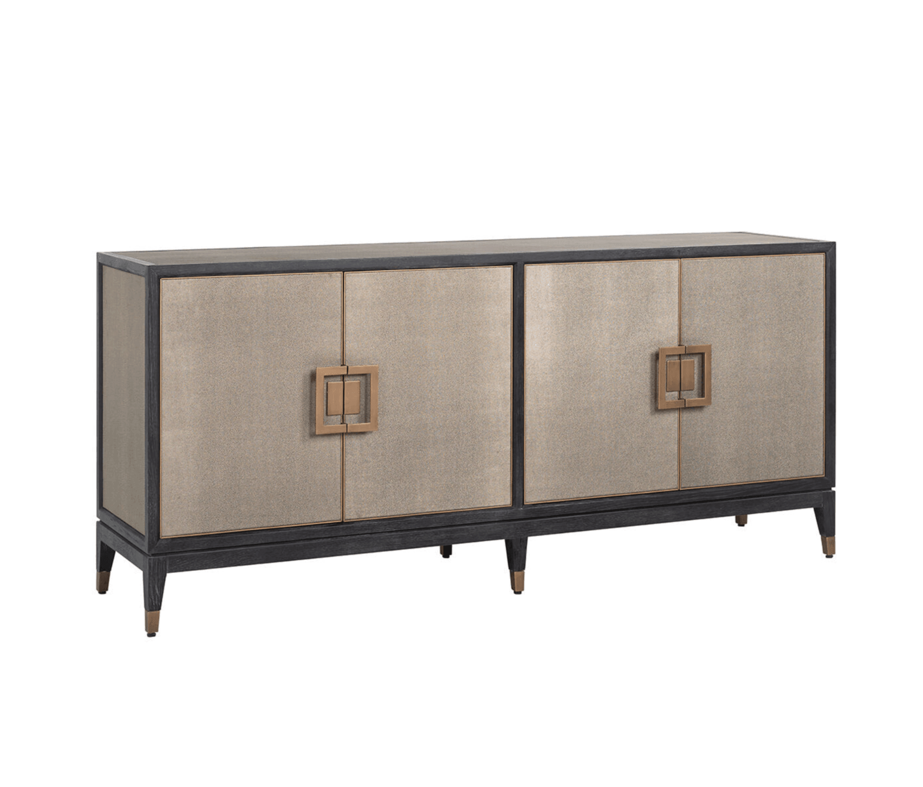 Komoda BLOOMINGVILLE drewno dębowe ze złotym Richmond Interiors Eye on Design
