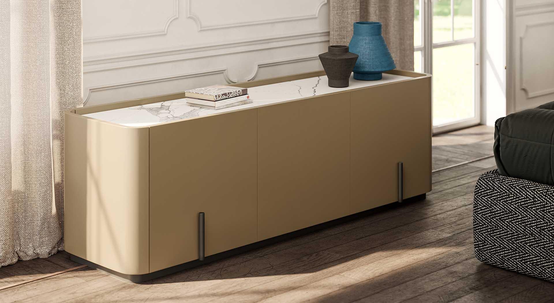 Komoda niska z cokołem CAILLOU czerwony Liu Jo Living Eye on Design