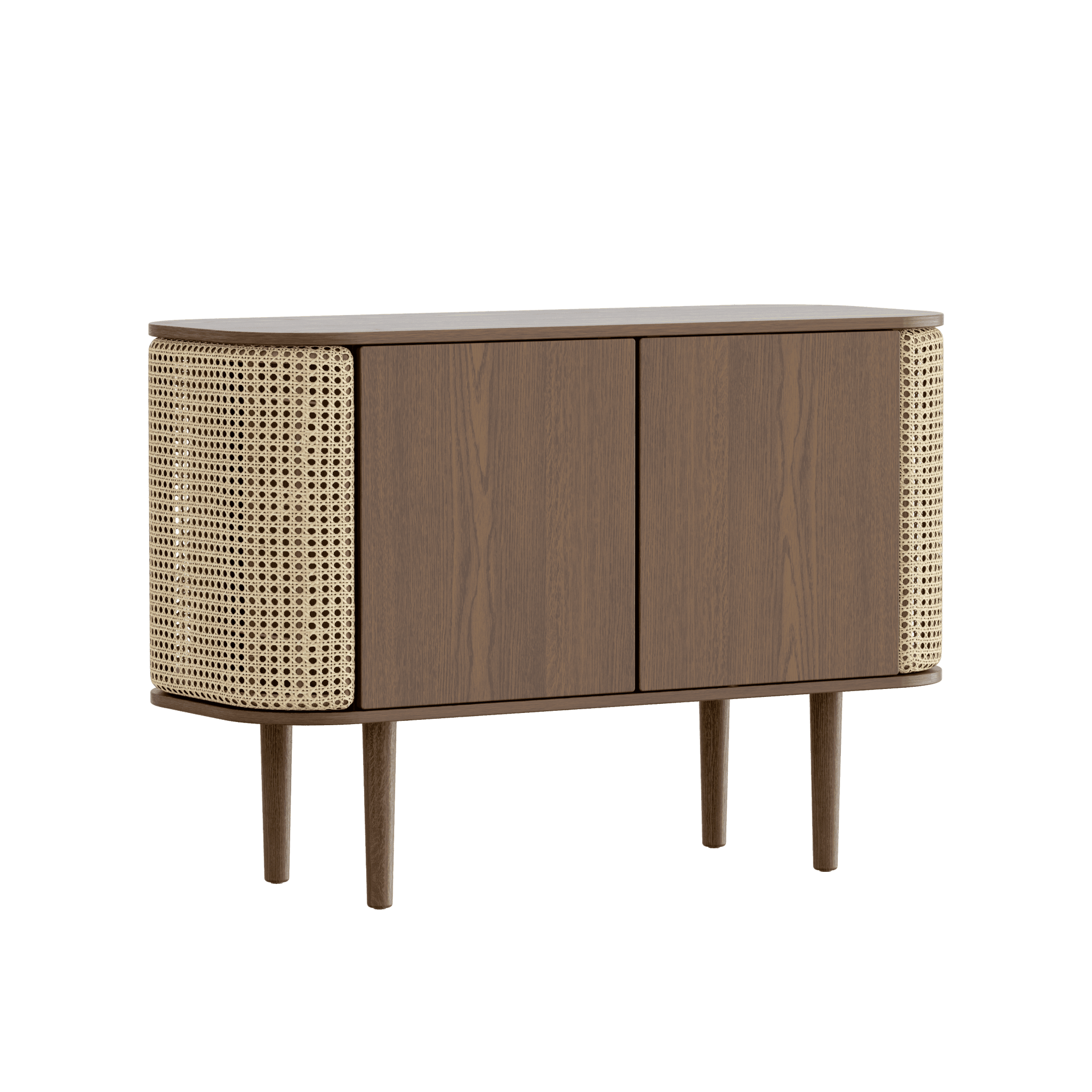 Komoda TREASURES rattan z ciemnym dębem UMAGE Eye on Design