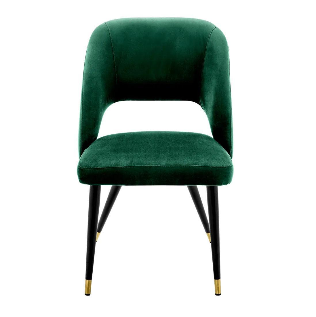Krzesło aksamitne CIPRIA ciemnozielony Eichholtz Eye on Design