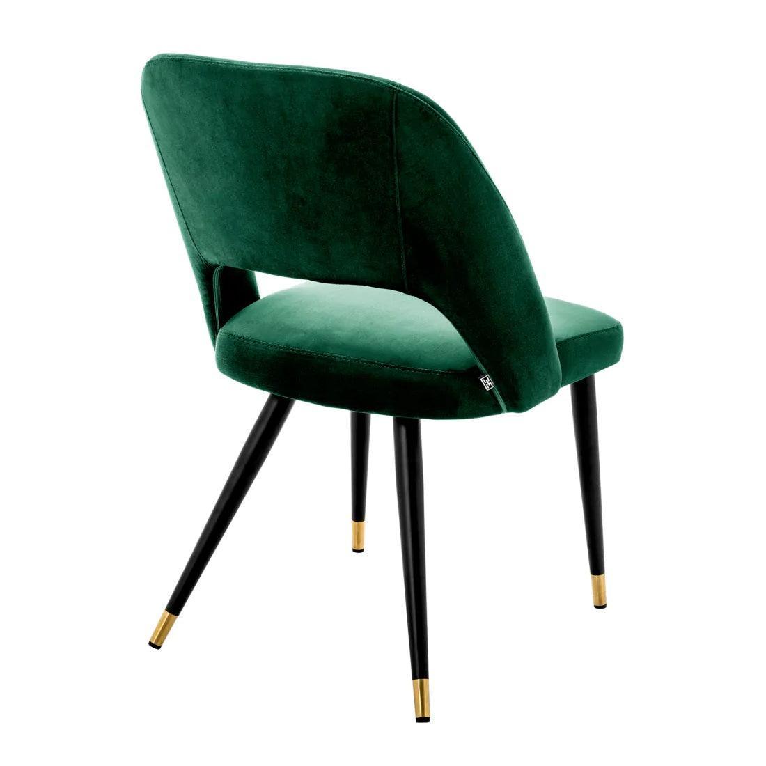 Krzesło aksamitne CIPRIA ciemnozielony Eichholtz Eye on Design