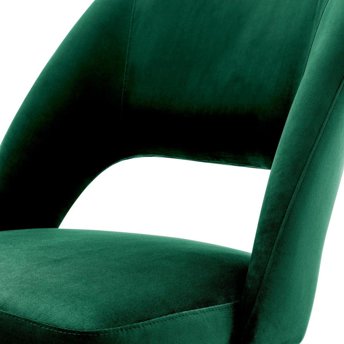 Krzesło aksamitne CIPRIA ciemnozielony Eichholtz Eye on Design