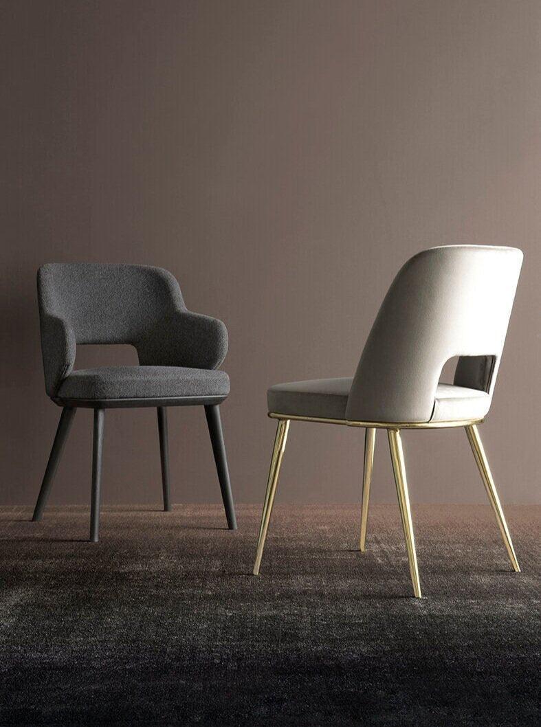 Krzesło aksamitne FOYER kremowy z drewnianą podstawą Calligaris Eye on Design