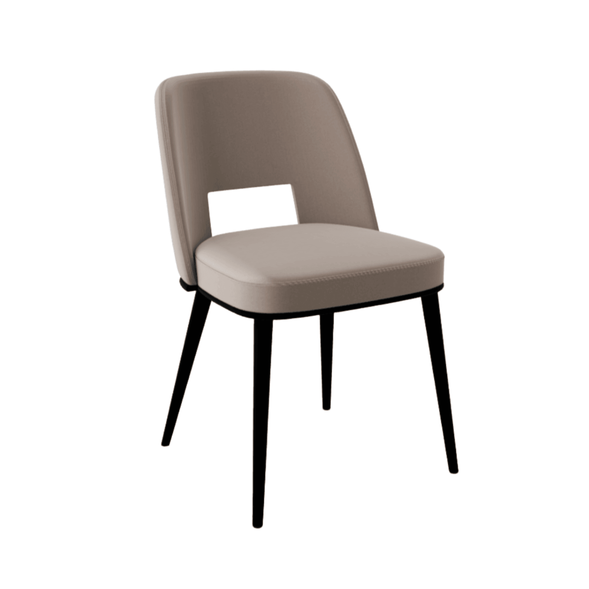 Krzesło aksamitne FOYER piaskowy z metalową podstawą Calligaris matowa czerń Eye on Design