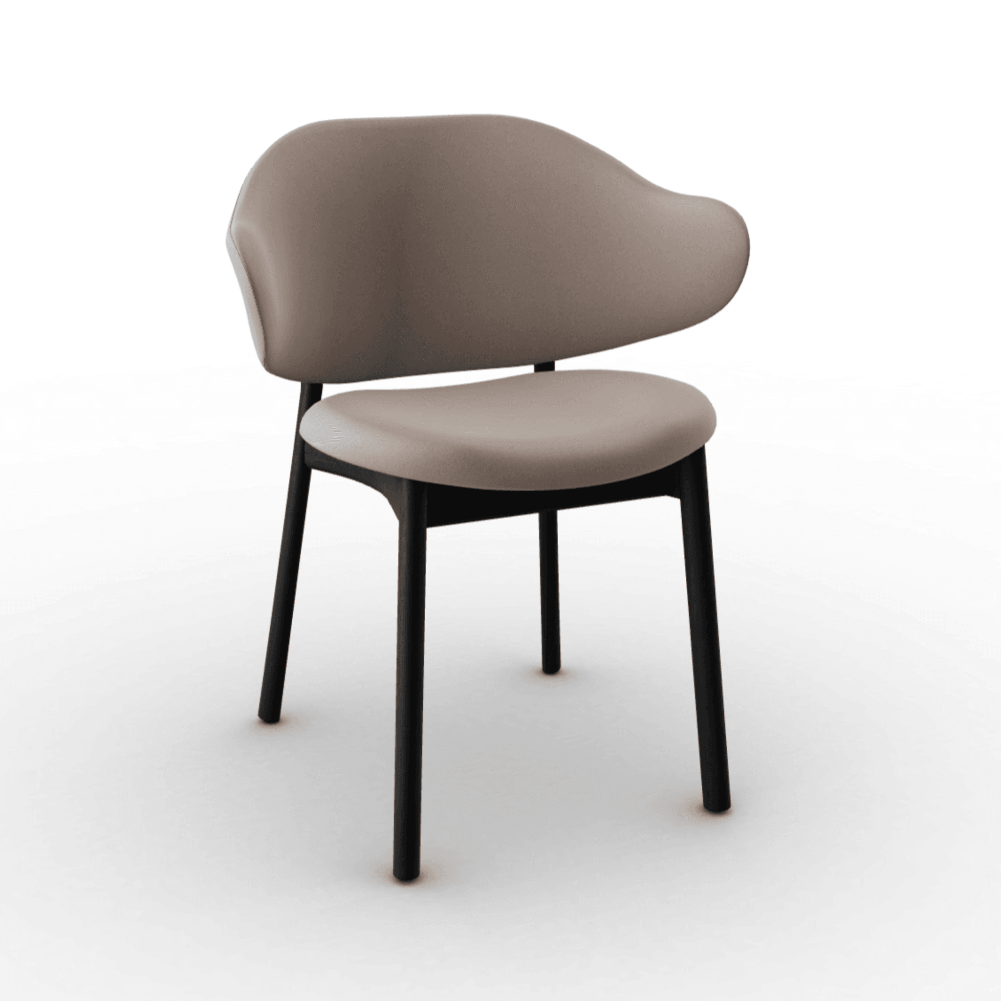 Krzesło aksamitne HOLLY piaskowy z drewnianą podstawą Calligaris Eye on Design