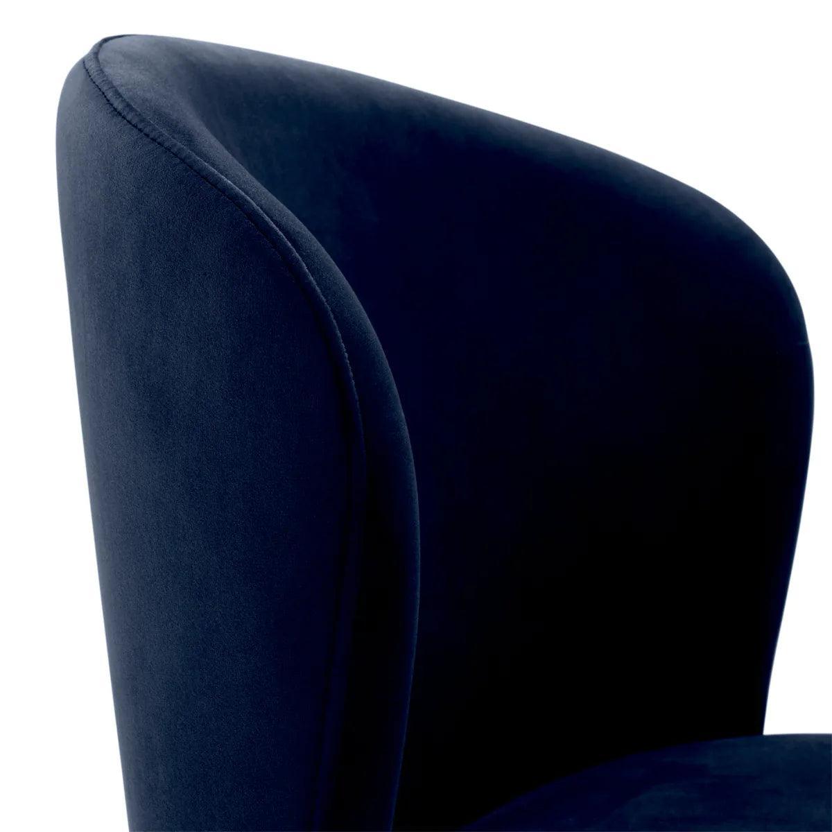 Krzesło aksamitne VOLANTE granatowy Eichholtz Eye on Design