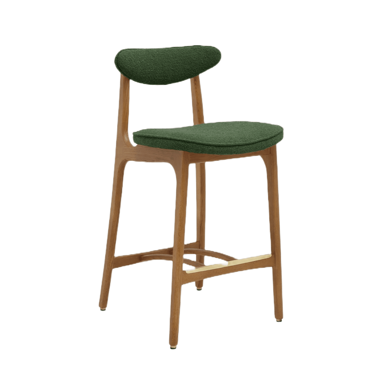 Krzesło barowe 200-190 zielony w tkaninie Boucle Bottle Green 366 concept Eye on Design