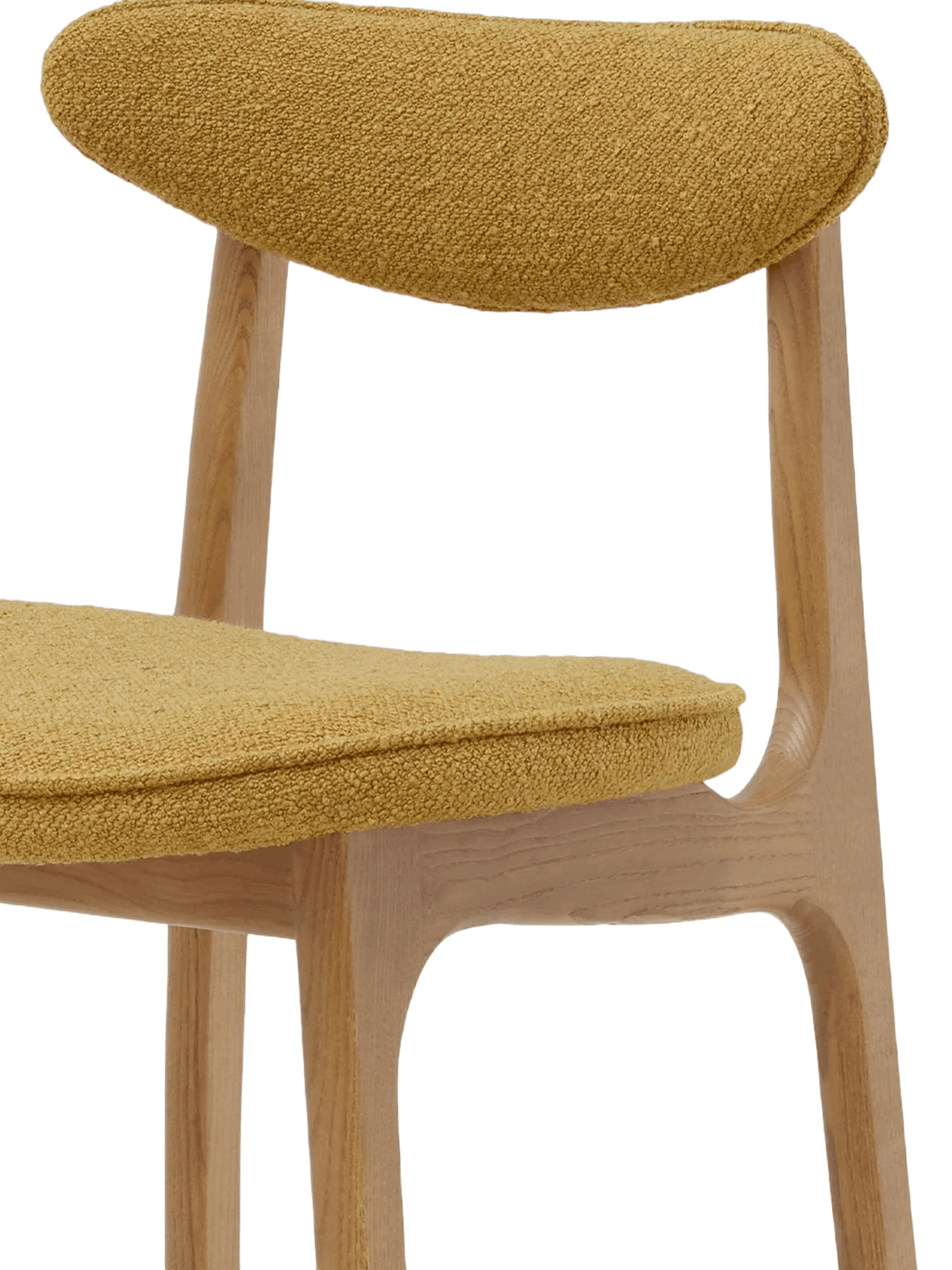 Krzesło barowe 200-190 żółty w tkaninie Boucle Mustard 366 concept Eye on Design