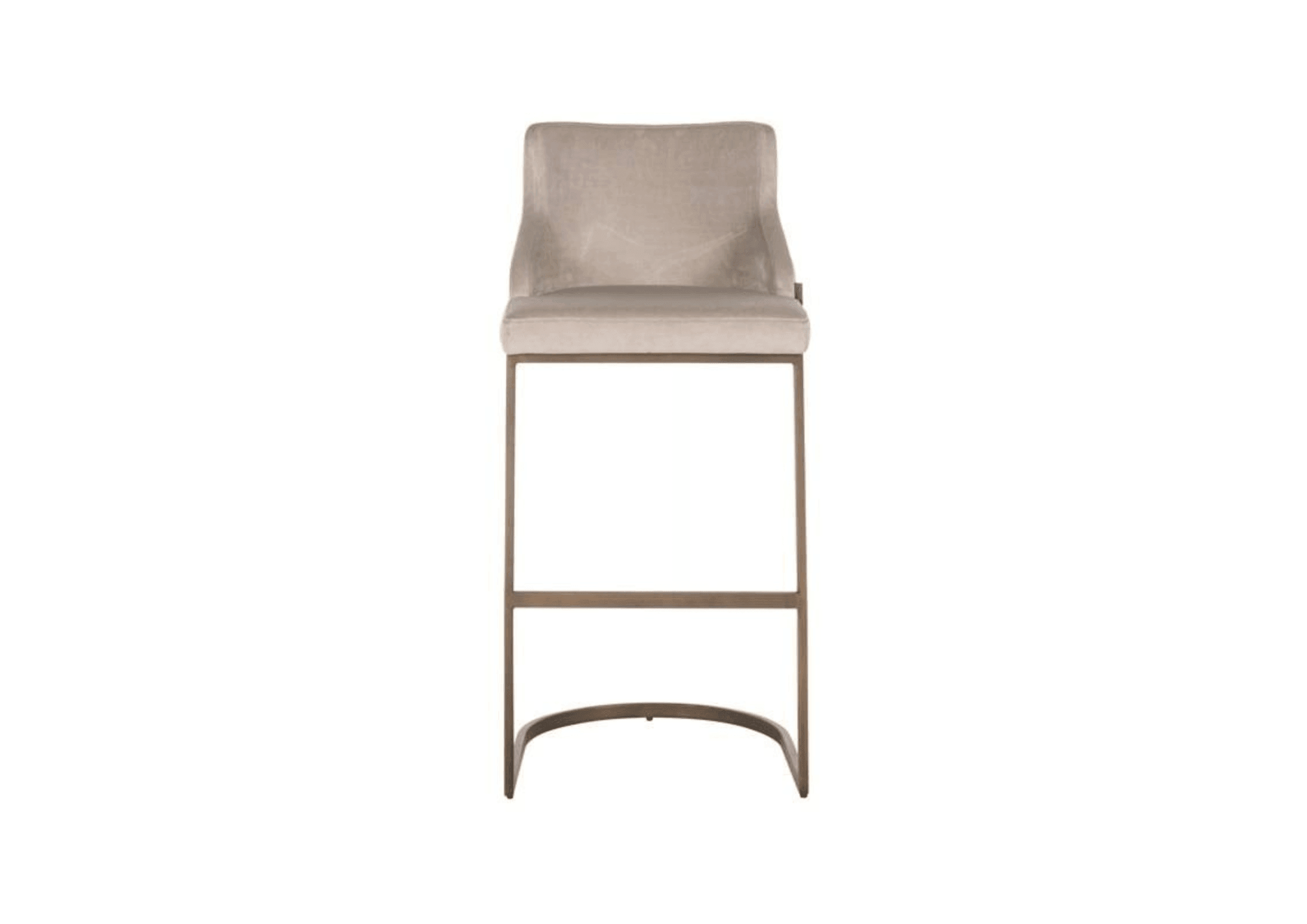 Krzesło barowe BOLTON beżowy z mosiężną podstawą Richmond Interiors Eye on Design