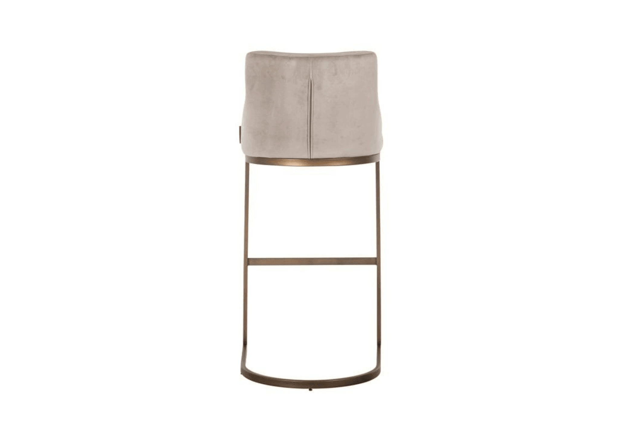 Krzesło barowe BOLTON beżowy z mosiężną podstawą Richmond Interiors Eye on Design