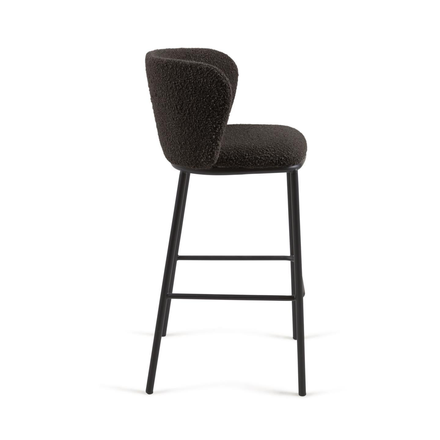 Krzesło barowe CISELIA czarny boucle La Forma Eye on Design