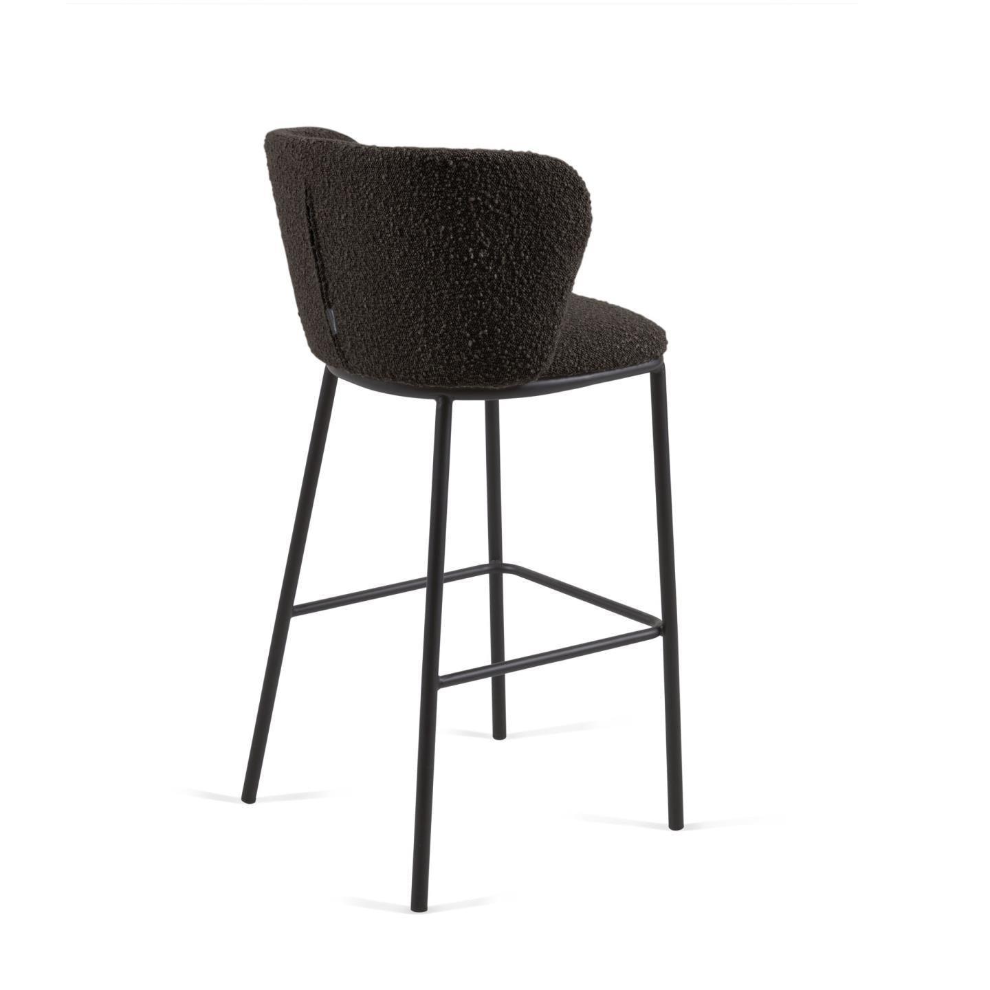 Krzesło barowe CISELIA czarny boucle La Forma Eye on Design