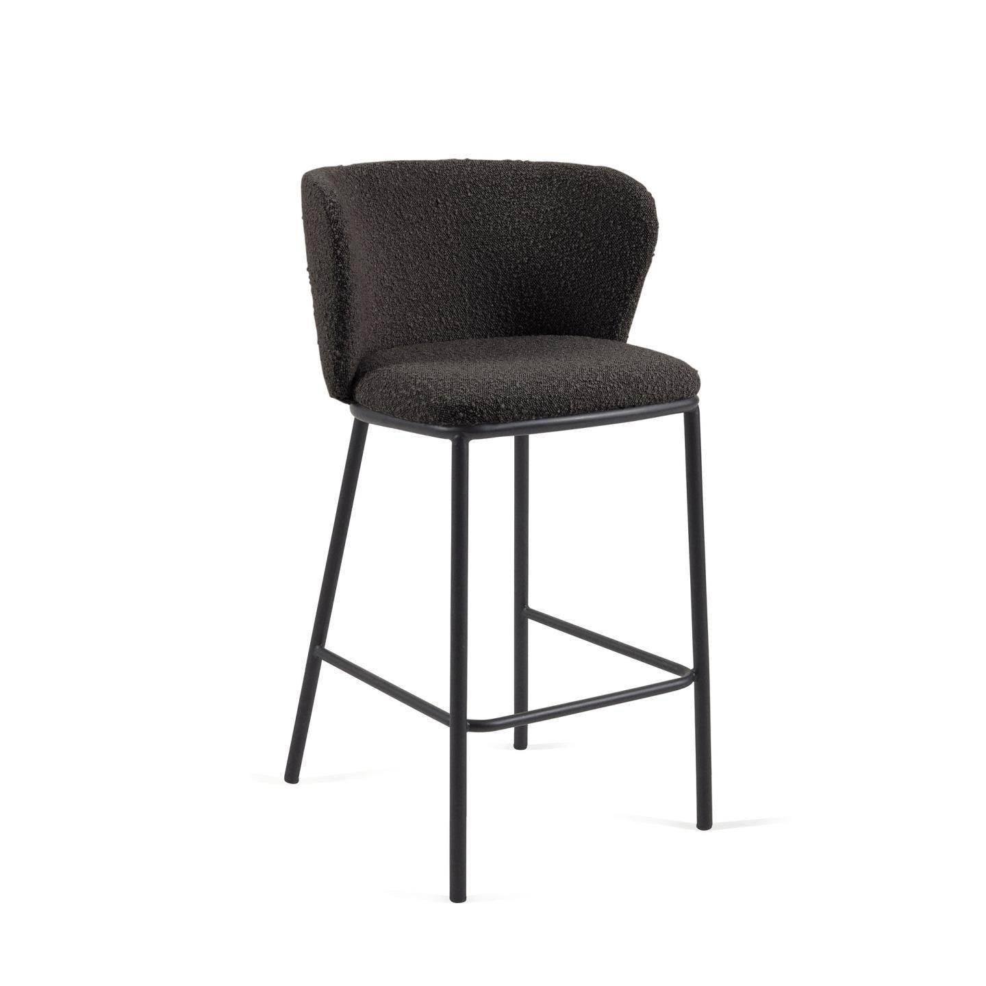 Krzesło barowe CISELIA czarny boucle La Forma 65 cm Eye on Design