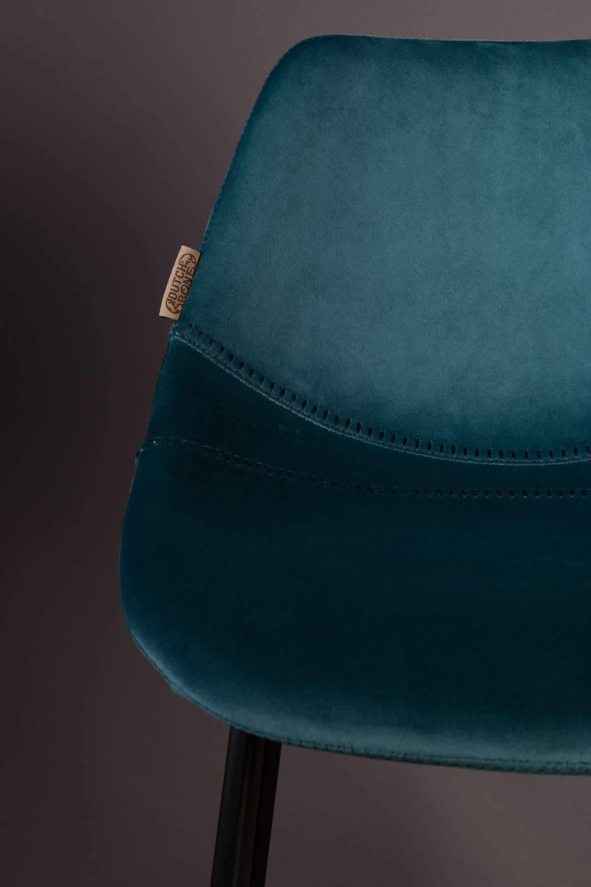 Krzesło barowe FRANKY niebieskie Dutchbone Eye on Design