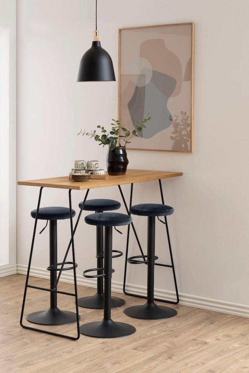 Krzesło barowe FRIDA czarny z ciemnoszarym wykończeniem Home Essentials Eye on Design