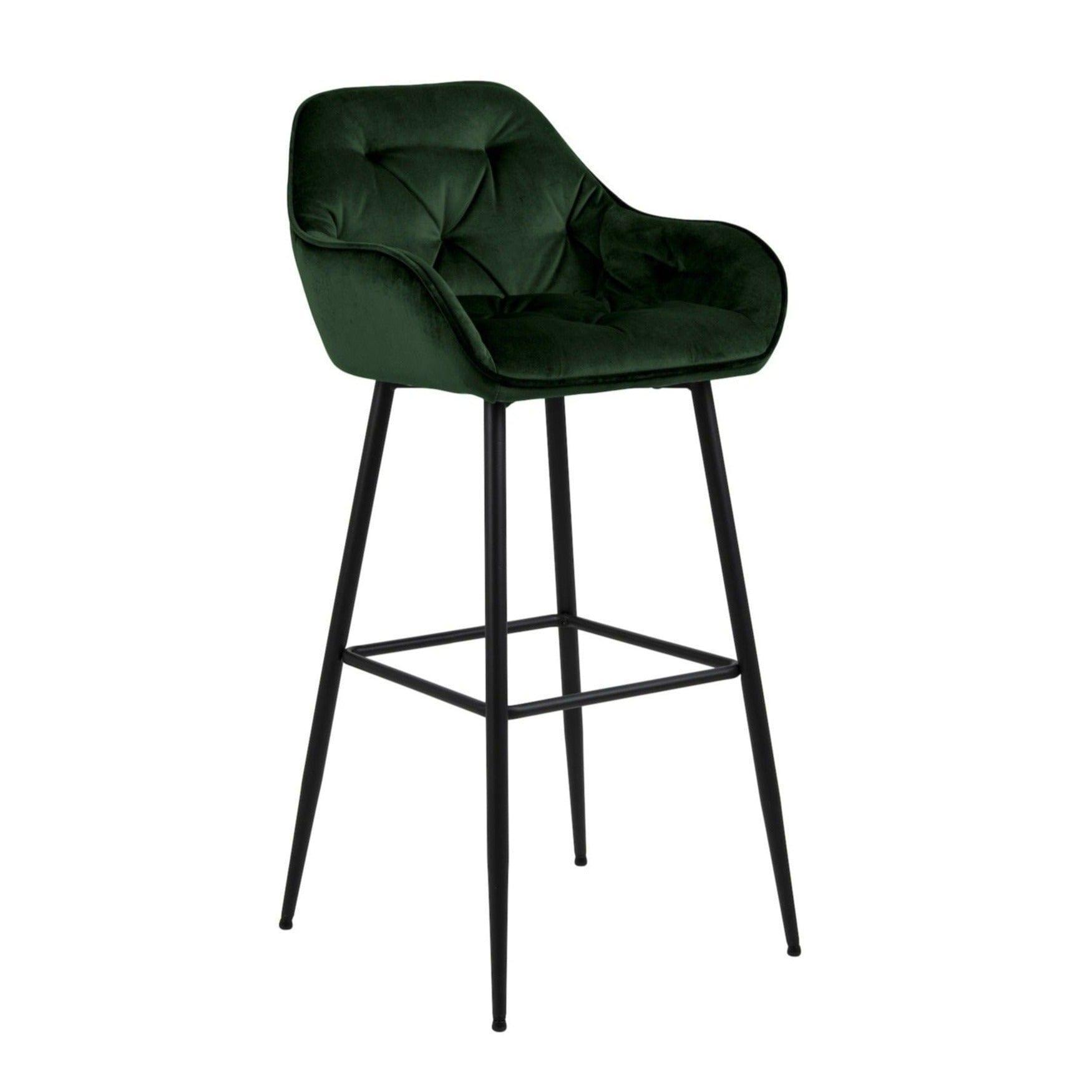 Krzesło barowe MARTEN zieleń butelkowa Home Essentials Eye on Design