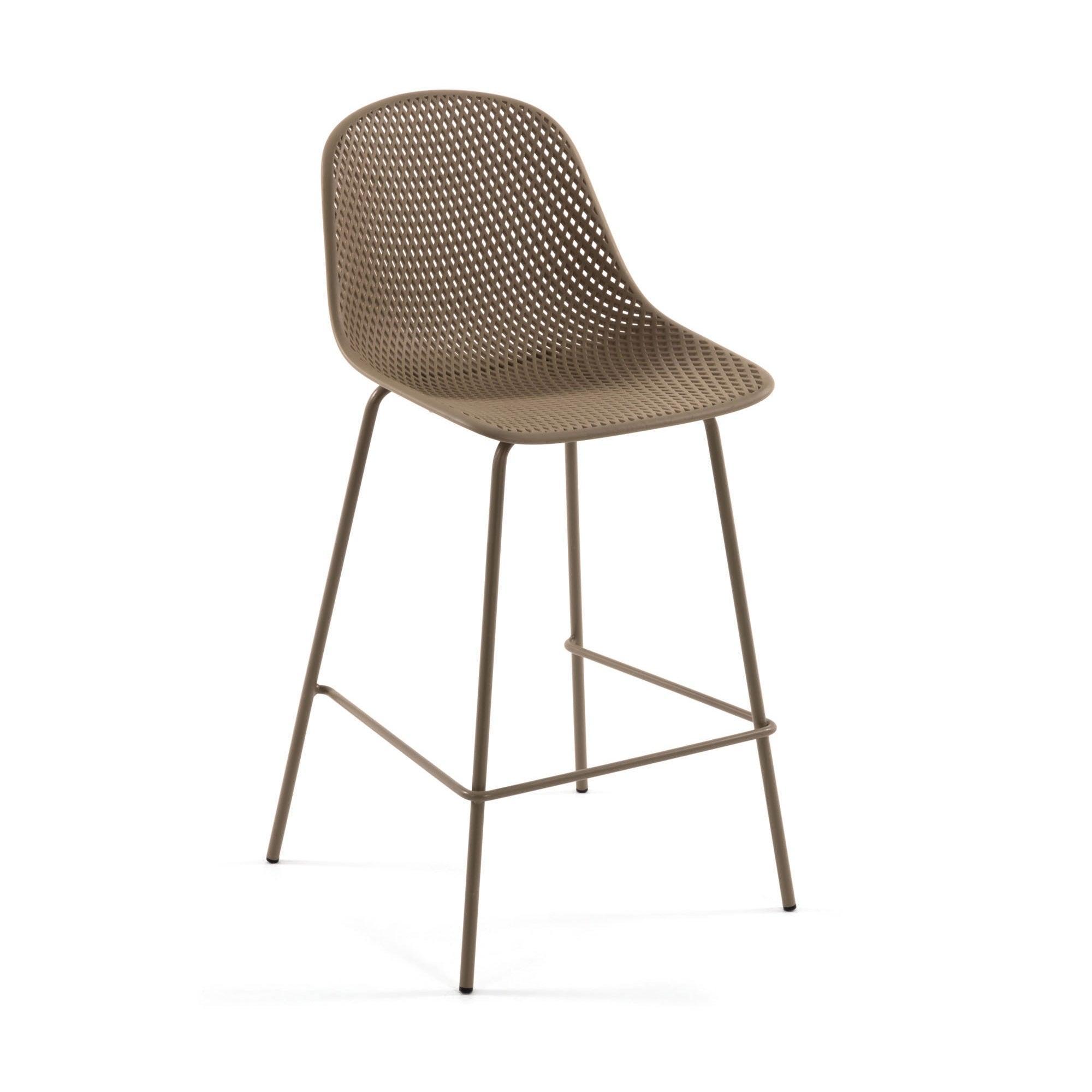 Krzesło barowe ogrodowe QUINBY beżowy La Forma 75 cm Eye on Design