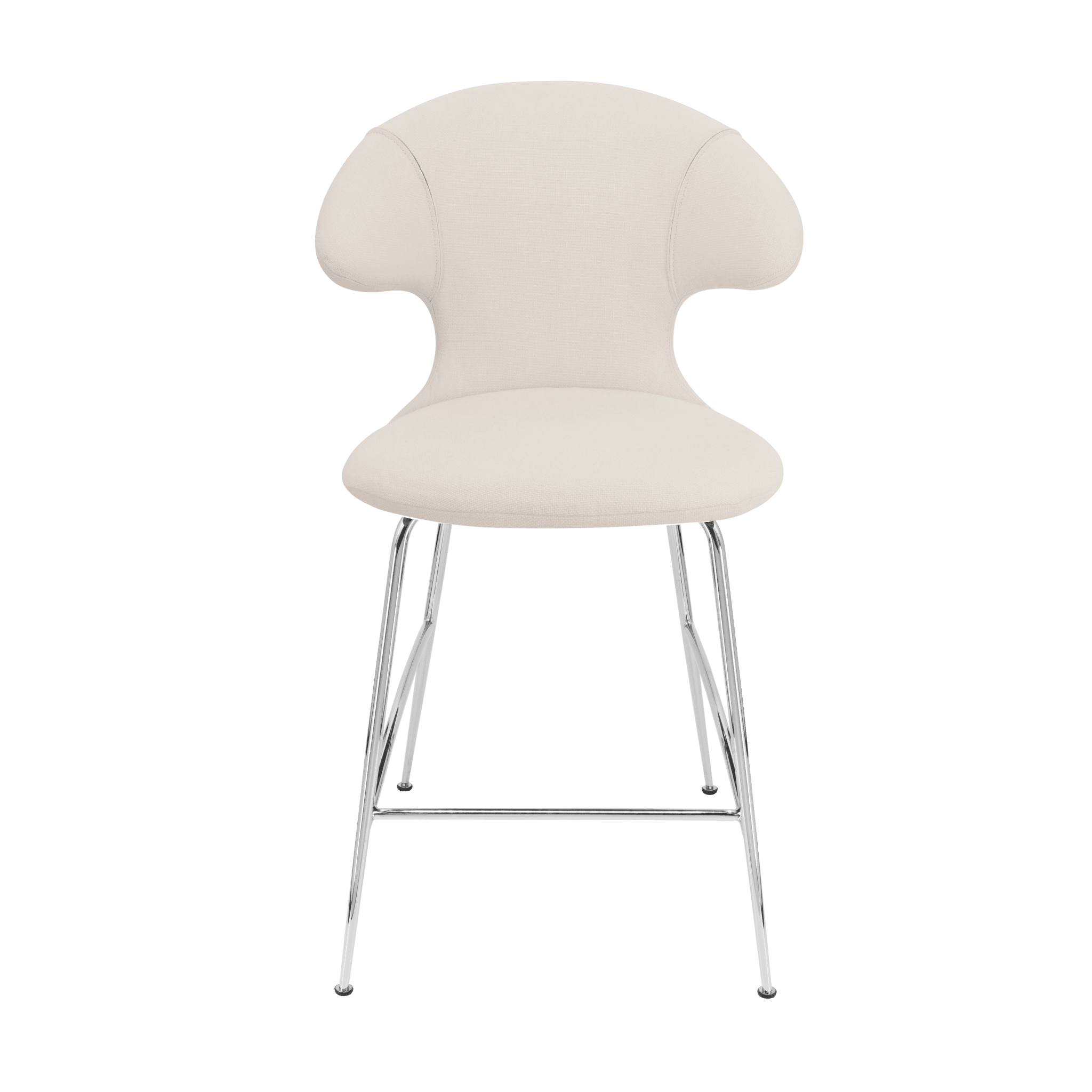 Krzesło barowe TIME FLIES beżowy ze srebrną podstawą UMAGE 102 cm Eye on Design