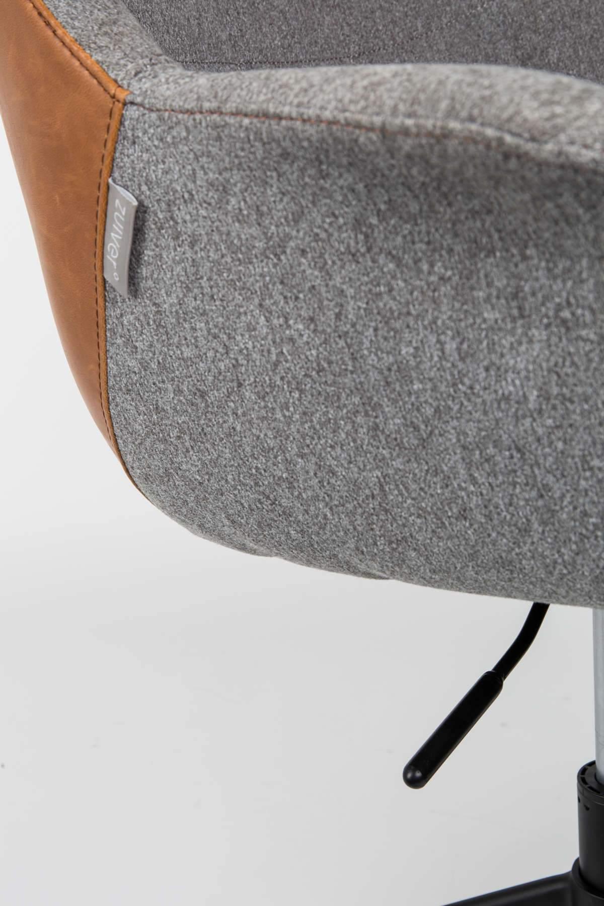 Krzesło biurowe DOULTON ekoskóra brązowy Zuiver Eye on Design