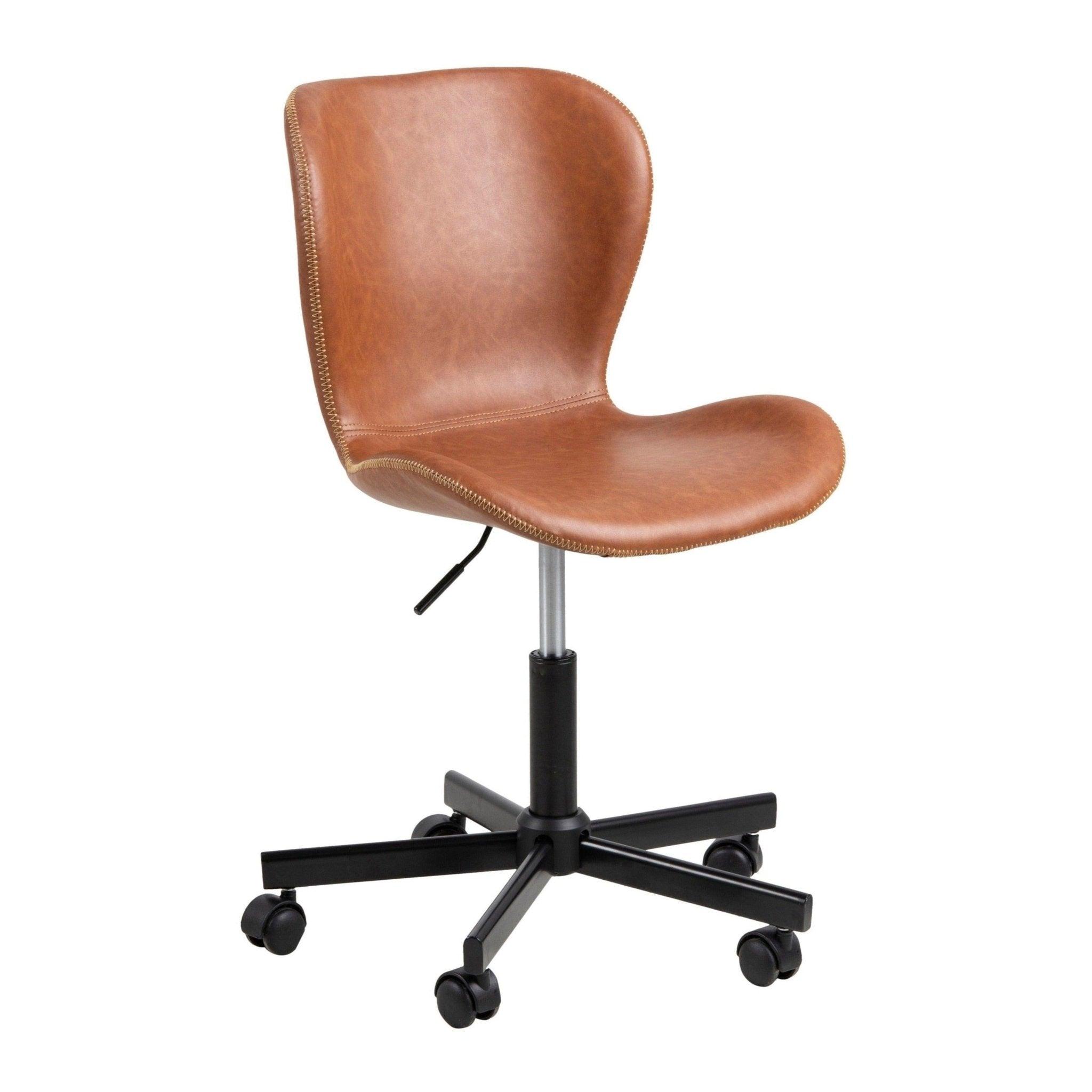 Krzesło biurowe skórzane BJORN brandy Home Essentials Eye on Design