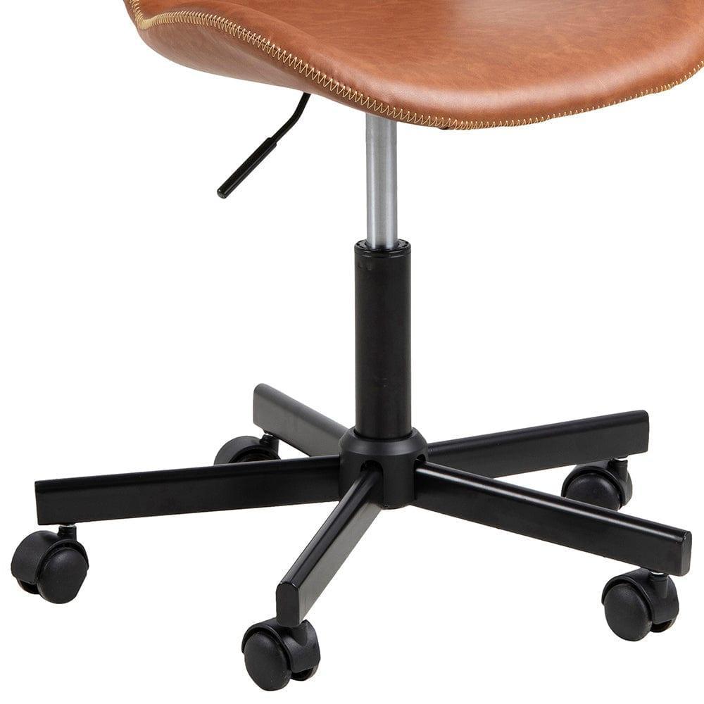 Krzesło biurowe skórzane BJORN brandy Home Essentials Eye on Design