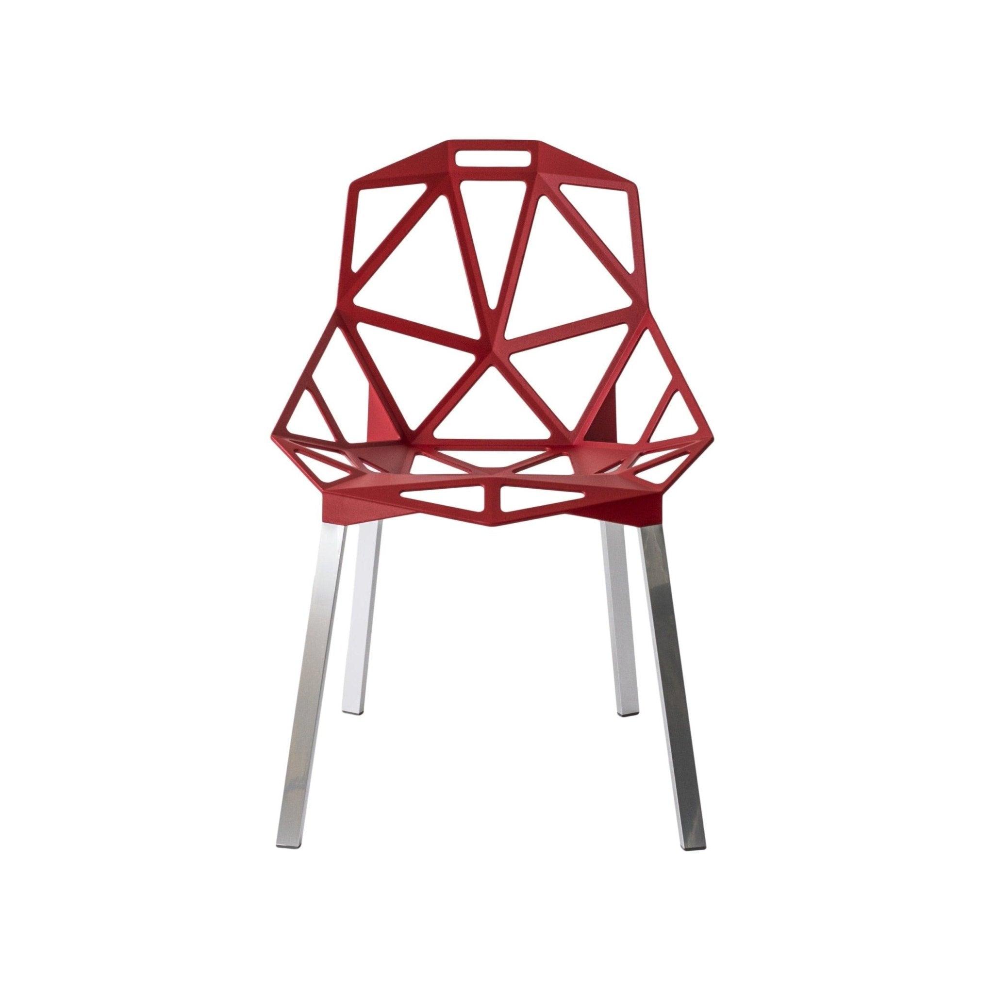 Krzesło CHAIR_ONE czerwony z aluminium Magis Eye on Design
