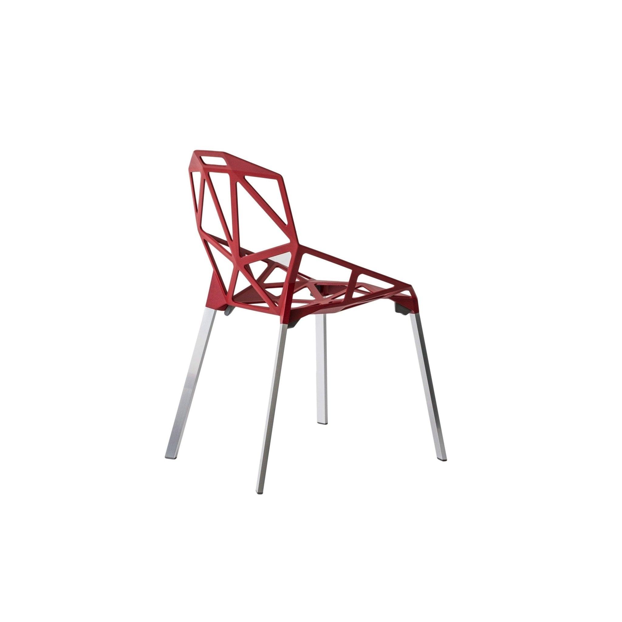 Krzesło CHAIR_ONE czerwony z aluminium Magis Eye on Design