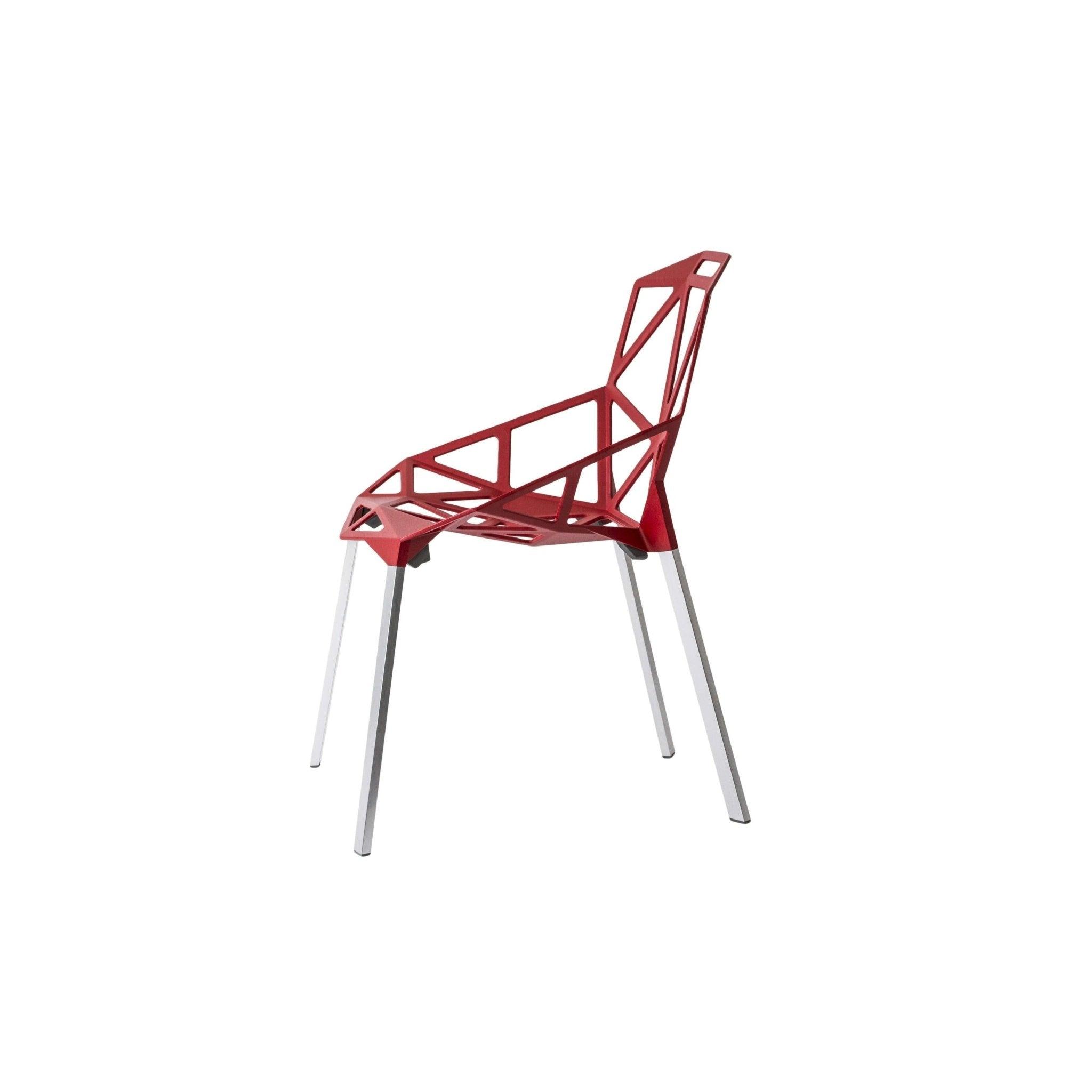Krzesło CHAIR_ONE czerwony z aluminium Magis Eye on Design