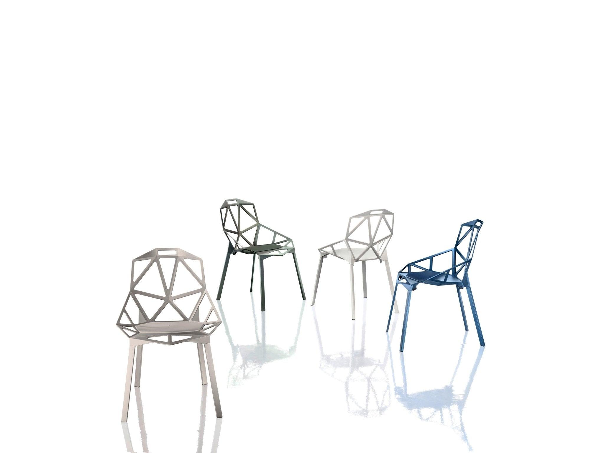 Krzesło CHAIR_ONE szarozielony z aluminium Magis Eye on Design