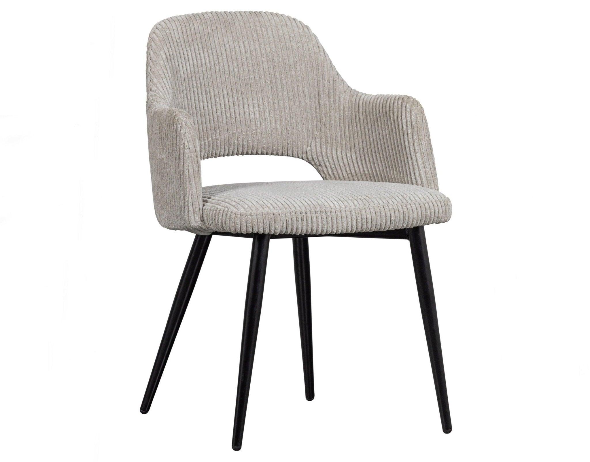 Krzesło FERDY beżowy sztruks Woood Eye on Design