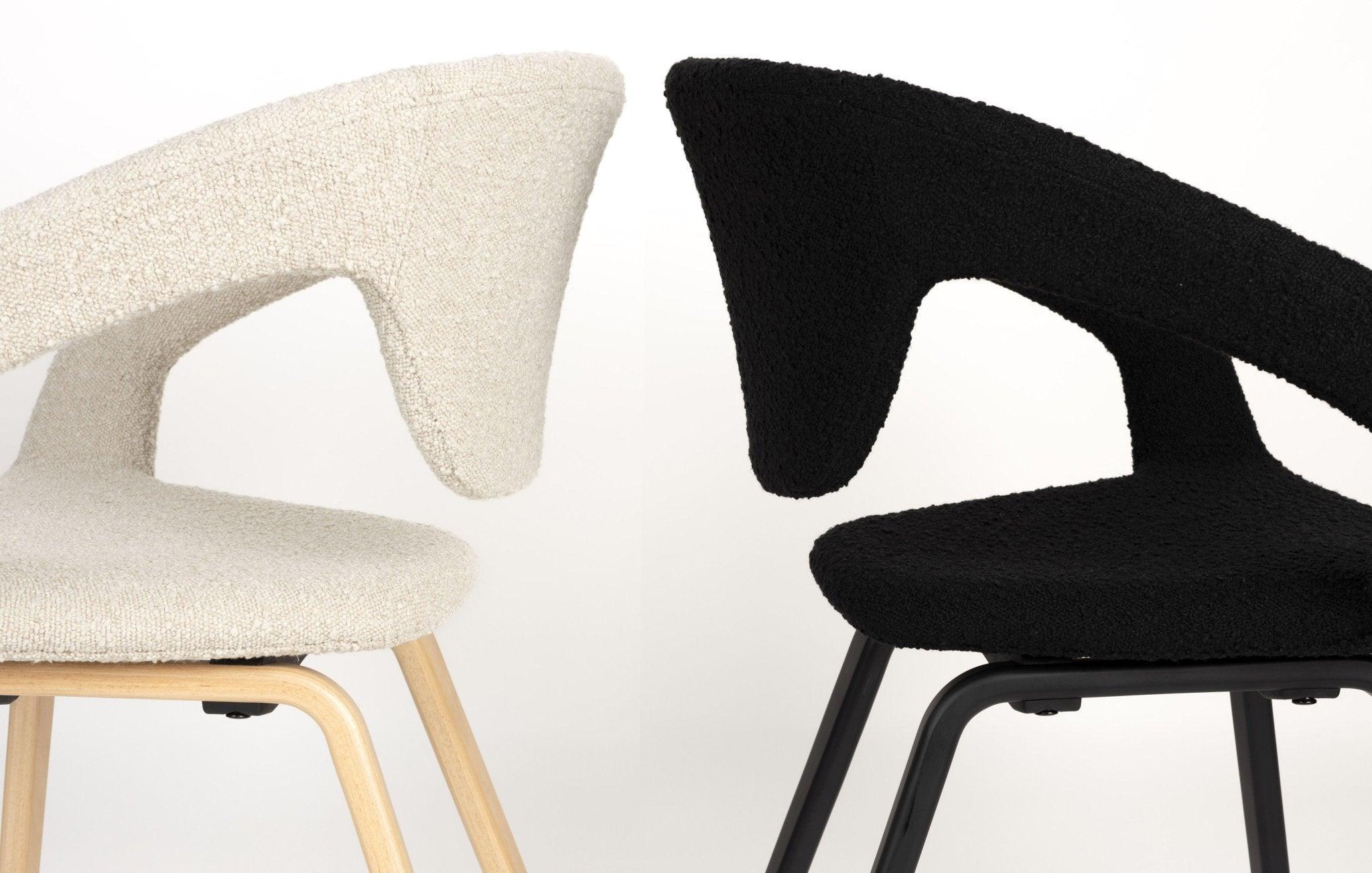 Krzesło FLEXBACK beżowy z drewnianą podstawą Zuiver Eye on Design
