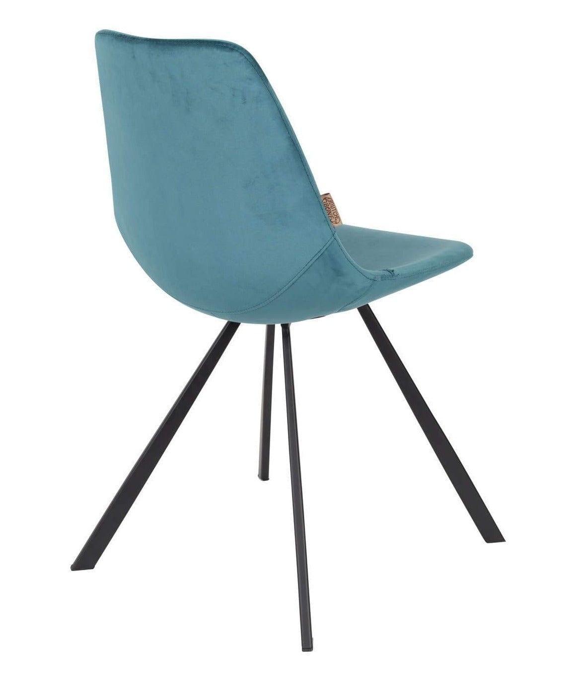 Krzesło FRANKY VELVET niebieski Dutchbone Eye on Design