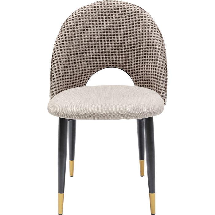 Krzesło HUDSON beżowy z czarną podstawą - Eye on Design
