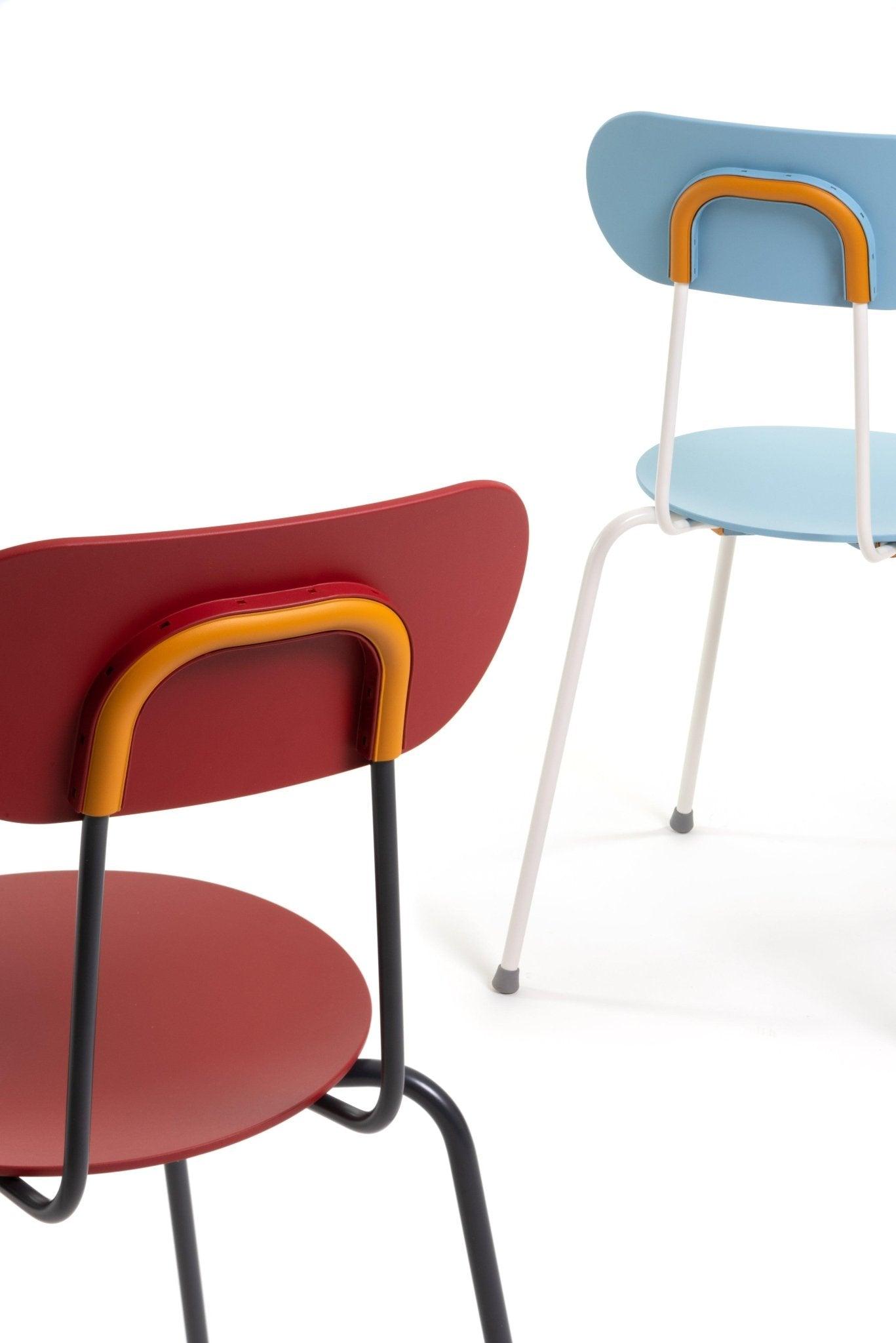 Krzesło MARIOLINA niebieski z białą podstawą Magis Eye on Design