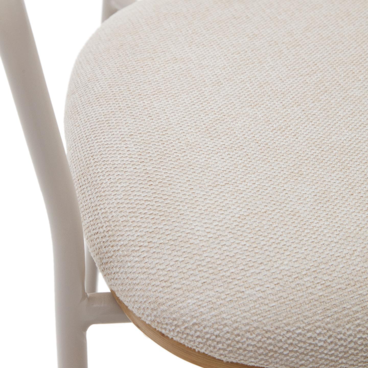 Krzesło MAUREEN okleina dębowa z beżową podstawą La Forma Eye on Design