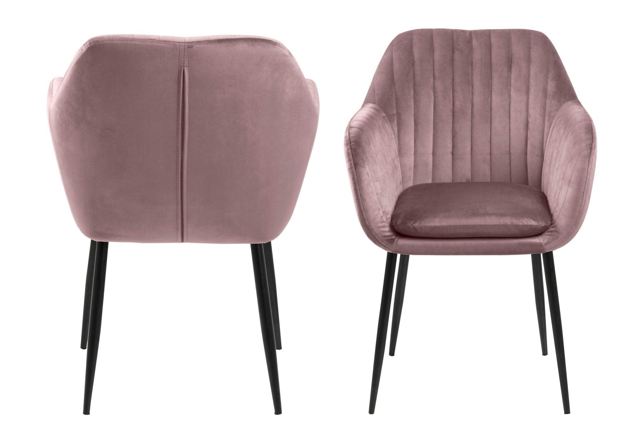 Krzesło MIKKEL różowy z czarną podstawą Home Essentials Eye on Design