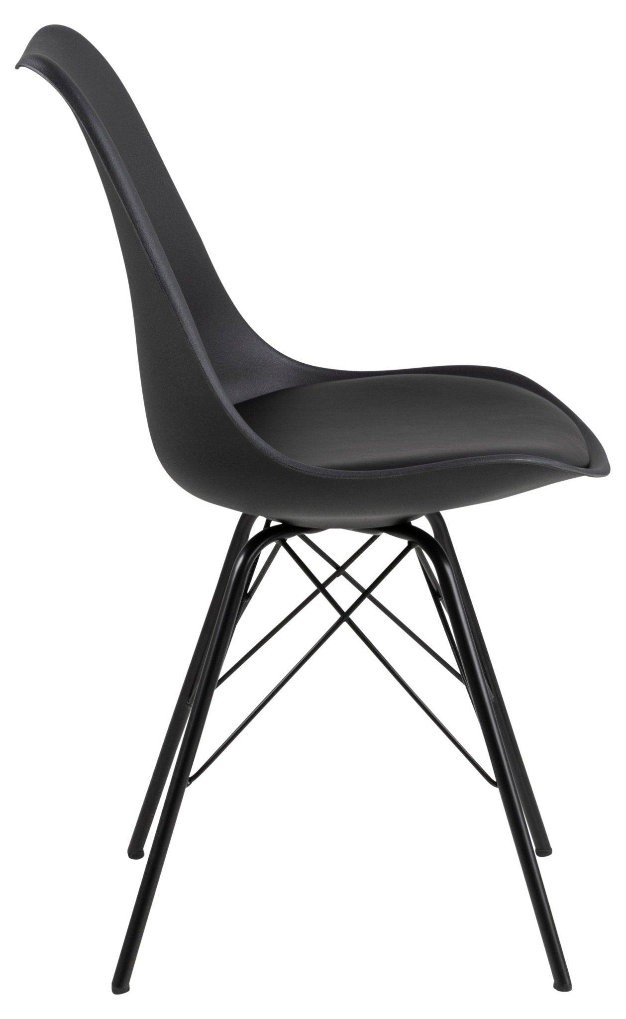 Krzesło NILS ekoskóra czarny z czarną podstawą Home Essentials Eye on Design