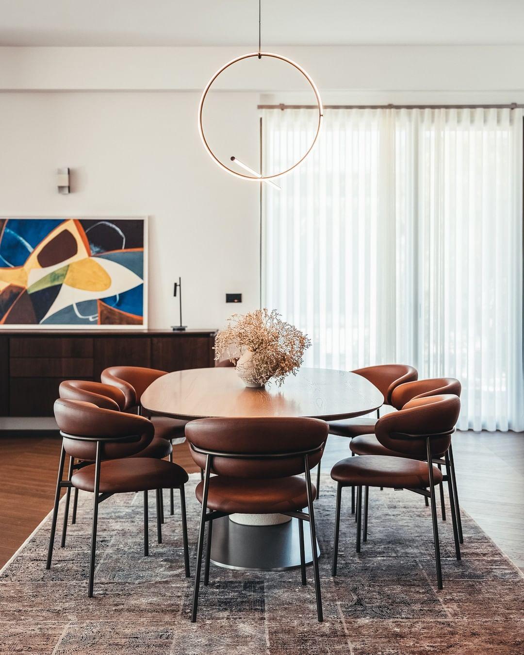 Krzesło OLEANDRO koniakowa ekoskóra z drewnianą podstawą Calligaris Eye on Design