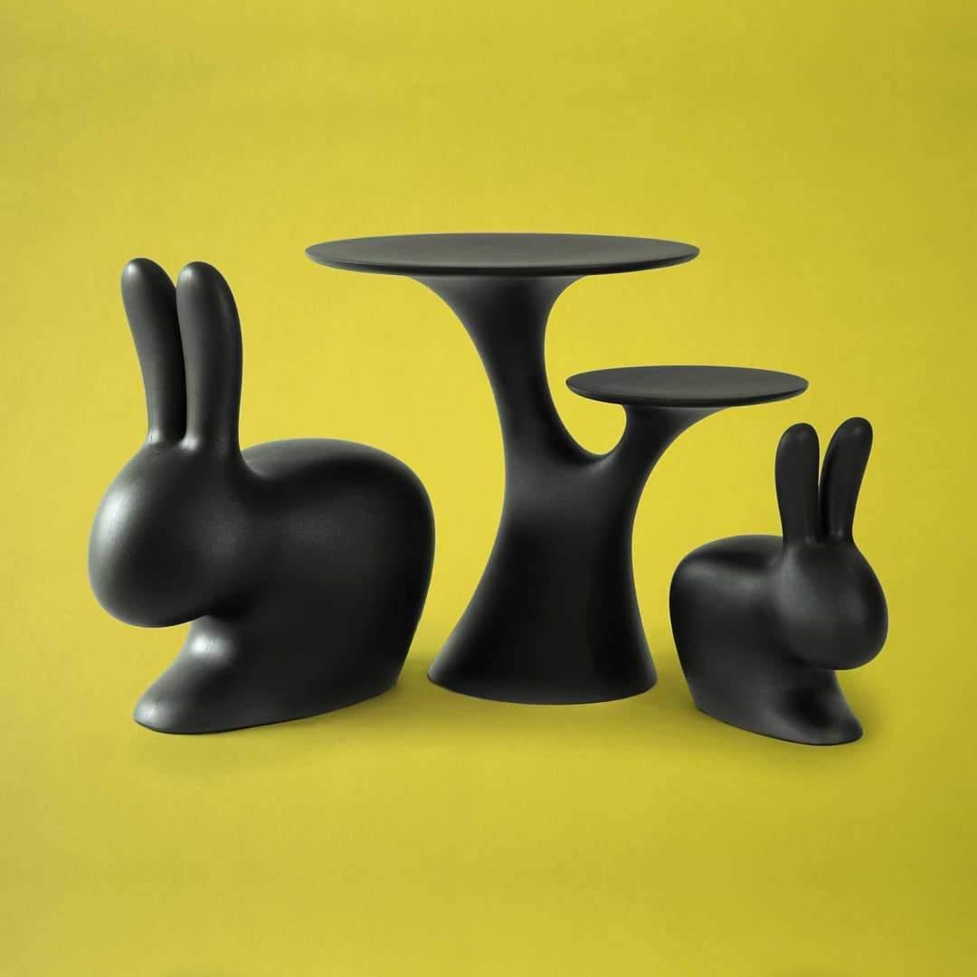 Krzesło RABBIT czarny Qeeboo Eye on Design