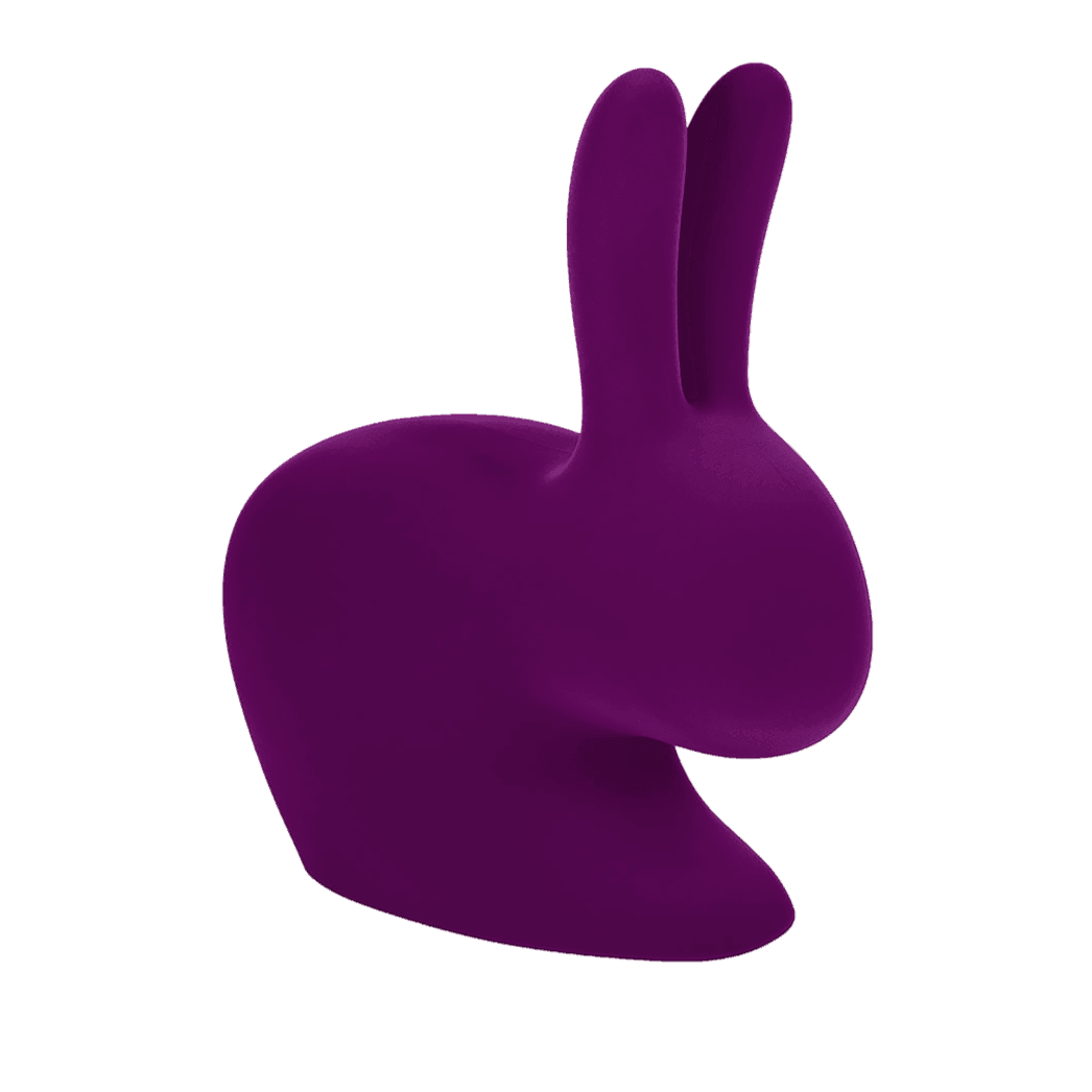 Krzesło RABBIT VELVET fioletowy Qeeboo Eye on Design